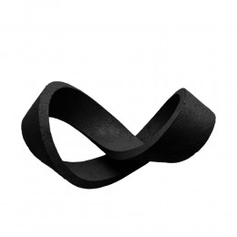 LACING DECO ΚΟΜΠΟΣ POLYRESIN ΜΑΥΡΟ 29,5x16,7xH17,2cm