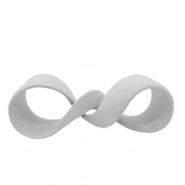 LACING DECO ΚΟΜΠΟΣ POLYRESIN ΛΕΥΚΟ 37x12xH14,5cm