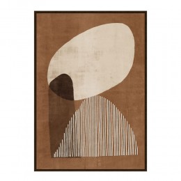 CONVEX ΠΙΝΑΚΑΣ ΔΙΑΚΟΣΜΗΣΗΣ ΚΑΜΒΑΣ TERRACOTTA ΜΠΕΖ MDF ΚΟΡΝΙΖΑ ΚΑΦΕ 60x90xH4,3cm