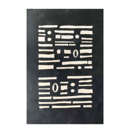 IMPRINT DARK ΠΙΝΑΚΑΣ ΔΙΑΚΟΣΜΗΣΗΣ 80x120x4 ΚΑΜΒΑΣ ΜΑΥΡΟ ΛΕΥΚΟ MDF 031434