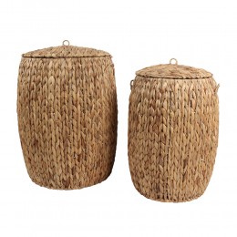 KEA ΚΑΛΑΘΙ ΜΕ ΚΑΠΑΚΙ SET 2ΤΜΧ 47x47x63 SEAGRASS ΦΥΣΙΚΟ