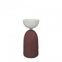 NATHEN ΚΗΡΟΠΗΓΙΟ 9x9x19 ΑΛΟΥΜΙΝΙΟ TERRACOTTA ΛΕΥΚΟ