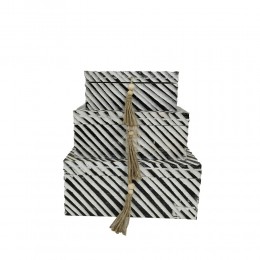 RONAN ΚΟΥΤΙ ΑΠΟΘΗΚΕΥΣΗΣ ΣΕΤ 3ΤΜΧ 38x25x17 ΞΥΛΟ ΜΑΥΡΟ ΑΣΠΡΟ