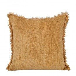 BELUD ΔΙΑΚΟΣΜΗΤΙΚΟ ΜΑΞΙΛΑΡΙ 45x45cm ΥΦΑΣΜΑ ΜΟΥΣΤΑΡΔΙ POLYESTER