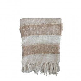 SUNIL ΡΙΧΤΑΡΙ ΔΙΑΚΟΣΜΗΤΙΚΟ 130x170cm ΥΦΑΣΜΑ ΜΠΕΖ ΛΕΥΚΟ