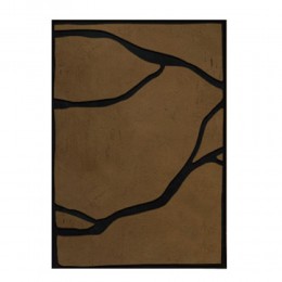 EAVAN ΠΙΝΑΚΑΣ ΔΙΑΚΟΣΜΗΤΙΚΟΣ ΜΕ ΚΟΡΝΙΖΑ 80x120x4.3 ΚΑΜΒΑΣ ΚΑΦΕ ΜΑΥΡΟ PS