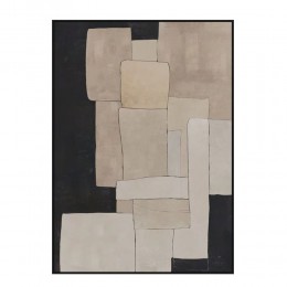 BEYOND THE VEIL ΠΙΝΑΚΑΣ ΔΙΑΚΟΣΜΗΤΙΚΟΣ ΜΕ ΚΟΡΝΙΖΑ 90x120x4 ΚΑΜΒΑΣ ΜΠΕΖ ΜΑΥΡΟ PP