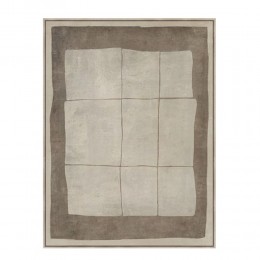 SQUARE LINES ΠΙΝΑΚΑΣ ΔΙΑΚΟΣΜΗΤΙΚΟΣ ΜΕ ΚΟΡΝΙΖΑ 80x120x4 ΚΑΜΒΑΣ ΜΠΕΖ ΚΑΦΕ PP 033069