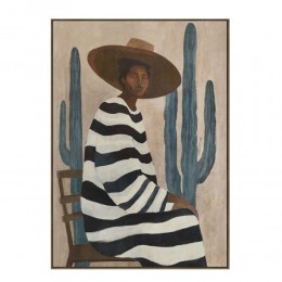 DESERT BLOOM ΠΙΝΑΚΑΣ ΔΙΑΚΟΣΜΗΤΙΚΟΣ ΜΕ ΚΟΡΝΙΖΑ 80x120x4 ΚΑΜΒΑΣ ΚΑΦΕ ΜΠΕΖ PP