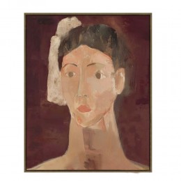 ETERNAL GAZE ΠΙΝΑΚΑΣ ΔΙΑΚΟΣΜΗΤΙΚΟΣ ΜΕ ΚΟΡΝΙΖΑ 80x120x4 ΚΑΜΒΑΣ ΜΠΟΡΝΤΩ ΜΠΕΖ PP