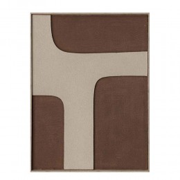 MEADOW B ΠΙΝΑΚΑΣ ΔΙΑΚΟΣΜΗΤΙΚΟΣ ΜΕ ΚΟΡΝΙΖΑ 60x80x3.2cm ΚΑΜΒΑΣ ΚΑΦΕ BEIGE ΞΥΛΟ ΦΥΣΙΚΟ