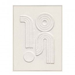 CURVA 1 ΠΙΝΑΚΑΣ ΔΙΑΚΟΣΜΗΤΙΚΟΣ ΜΕ ΚΟΡΝΙΖΑ 70x90x3.8cm ΚΑΜΒΑΣ BEIGE BEIGE ΞΥΛΟ ΦΥΣΙΚΟ