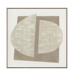 LIGHT MOUNT A ΠΙΝΑΚΑΣ ΔΙΑΚΟΣΜΗΤΙΚΟΣ ΜΕ ΚΟΡΝΙΖΑ 80x80x3.8cm ΚΑΜΒΑΣ BEIGE BEIGE ΞΥΛΟ ΦΥΣΙΚΟ
