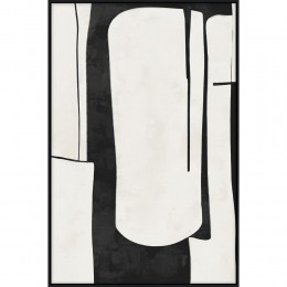 FIELDS ΠΙΝΑΚΑΣ ΔΙΑΚΟΣΜΗΤΙΚΟΣ ΜΕ ΚΟΡΝΙΖΑ 120x80x4cm ΚΑΜΒΑΣ ΜΑΥΡΟ BEIGE ΞΥΛΟ ΜΑΥΡΟ