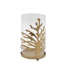 EMBER ΒΑΣΗ ΡΕΣΩ 10.5x10.5x16 ΜΕΤΑΛΛΟ ΧΡΥΣΟ ΜΕΤΑΛΛΙΚΟ ΓΥΑΛΙ