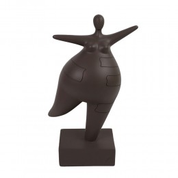 BALLERINA ΔΙΑΚΟΣΜΗΤΙΚΟ ΣΩΜΑ 16x9.5x26.5 POLYRESIN ΚΑΦΕ ΣΚΟΥΡΟ