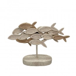 DANZA ΔΙΑΚΟΣΜΗΤΙΚΟ ΨΑΡΙ 31.2x9.5x21.5 POLYRESIN ΜΠΕΖ ΚΑΦΕ