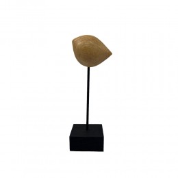 IBIS L ΔΙΑΚΟΣΜΗΤΙΚΟ ΠΟΥΛΙ 10.5x7.5x29cm POLYRESIN ΦΥΣΙΚΟ ΜΑΥΡΟ ΜΕΤΑΛΛΟ
