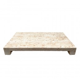 TRAVERTINO ΔΙΣΚΟΣ ΔΙΑΚΟΣΜΗΣΗΣ 40x22x5cm POLYRESIN STONE