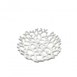 CORAIL S ΔΙΣΚΟΣ ΔΙΑΚΟΣΜΗΣΗΣ 32x32x8cm POLYRESIN ΑΣΠΡΟ