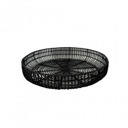 ONYX ΔΙΣΚΟΣ 51x51x9cm RATTAN ΦΥΣΙΚΟ ΜΑΥΡΟ