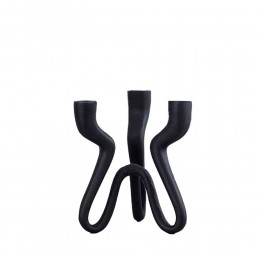 TREPPIEDE ΚΗΡΟΠΗΓΙΟ 18x16x20cm ΑΛΟΥΜΙΝΙΟ ΜΑΥΡΟ