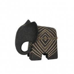 TRUNKY B ΔΙΑΚΟΣΜΗΤΙΚΟ ΕΛΕΦΑΝΤΑΣ 26.5x15x23cm POLYRESIN ΜΑΥΡΟ ΜΠΕΖ