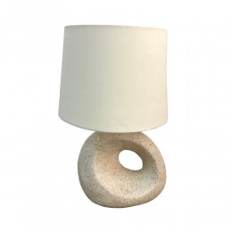 SHADE ON B ΦΩΤΙΣΤΙΚΟ ΕΠΙΤΡΑΠΕΖΙΟ 22x22x35.5cm POLYRESIN ΜΠΕΖ ΥΦΑΣΜΑ ΛΕΥΚΟ