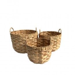 PANIER ΚΑΛΑΘΙ ΥΑΚΙΝΘΟΥ SET 3ΤΜΧ 38x38x34cm ΥΑΚΙΝΘΟΣ ΦΥΣΙΚΟ ΑΣΠΡΟ