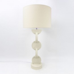 PRISMA ΦΩΤΙΣΤΙΚΟ ΕΠΙΤΡΑΠΕΖΙΟ 38x38x84cm RESIN ΜΠΕΖ ΛΙΝΟ ΜΠΕΖ