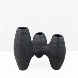 TRIPTYCH II ΚΗΡΟΠΗΓΙΟ ΔΙΑΚΟΣΜΗΤΙΚΟ 18.5x15.5x15.5cm RESIN ΜΑΥΡΟ