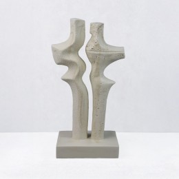 DUET I ΔΙΑΚΟΣΜΗΤΙΚΟ 16x9x31.5cm RESIN ΜΠΕΖ