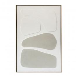 RHYTHM B ΠΙΝΑΚΑΣ ΔΙΑΚΟΣΜΗΤΙΚΟΣ ΜΕ ΚΟΡΝΙΖΑ 82.6x4.3x122.6cm ΚΑΜΒΑΣ ΜΠΕΖ ΛΕΥΚΟ PS