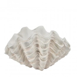 CORALIA ΓΛΑΣΤΡΑ ΚΟΡΑΛΙ 48.5x32x28.5cm RESIN OFF WHITE