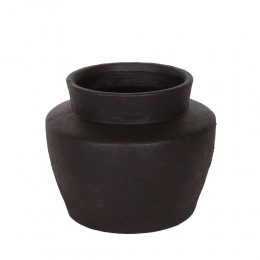 ARDINE ΒΑΖΟ 40x40x33cm MgO ΜΑΥΡΟ