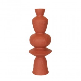 AEON ΒΑΖΟ 25.5x25.5x71cm MgO ΠΟΡΤΟΚΑΛΙ ΣΚΟΥΡΟ