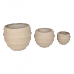 FLORRA ΚΑΣΠΩ SET 3ΤΜΧ 54.3x54.3x47.5cm MgO ΜΠΕΖ