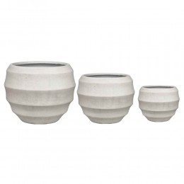 FLORRA ΚΑΣΠΩ SET 3ΤΜΧ 54.3x54.3x47.5cm MgO ΛΕΥΚΟ