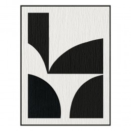 CONTRAST ΠΙΝΑΚΑΣ ΔΙΑΚΟΣΜΗΣΗΣ 60x80x3.2cm ΚΑΜΒΑΣ ΑΣΠΡΟ ΜΑΥΡΟ MDF ΜΑΥΡΟ
