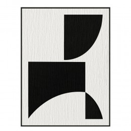 CONTRAST ΠΙΝΑΚΑΣ ΔΙΑΚΟΣΜΗΣΗΣ 60x80x3.2cm ΚΑΜΒΑΣ ΑΣΠΡΟ ΜΑΥΡΟ MDF ΜΑΥΡΟ