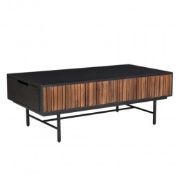 JENGA COFFEE TABLE 2ΣΥΡΤΑΡΙΑ ΜΑΥΡΟ ΚΑΡΥΔΙ 120x50x43 04-0785