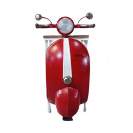 MINI VESPA SIDE TABLE ΜΕ ΡΑΦΙΑ ΚΟΚΚΙΝΟ ΛΕΥΚΟ ΦΥΣΙΚΟ 61x45xH88cm 04-0988
