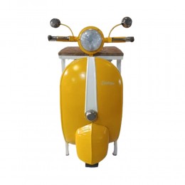 MINI VESPA SIDE TABLE ΜΕ ΡΑΦΙΑ ΚΙΤΡΙΝΟ ΛΕΥΚΟ ΦΥΣΙΚΟ 61x45xH88cm 04-0989