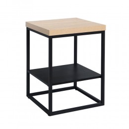 ALE SIDE TABLE SONOMA ΜΑΥΡΟ OAK ΜΑΥΡΟ 45x45xH60cm