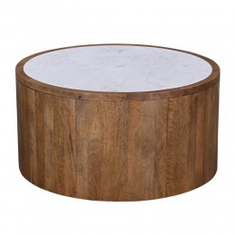 ABU DHABI COFFEE TABLE ΚΑΡΥΔΙ ΛΕΥΚΟ 80x80xH45cm 04-1082