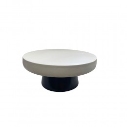 MYKONOS COFFEE TABLE ΛΕΥΚΟ ΜΑΥΡΟ 90x90x39 04-1098