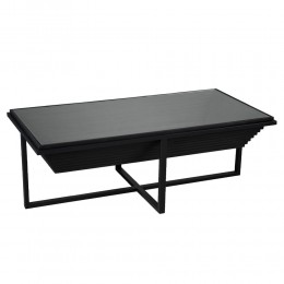 CHEOPS COFFEE TABLE ΜΑΥΡΟ ΜΑΥΡΟ 120x60xH42cm 04-1106