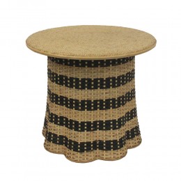 NUBIA COFFEE TABLE ΦΥΣΙΚΟ ΜΑΥΡΟ 60x60x52.5 04-1167