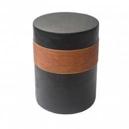 BELT SIDE TABLE ΜΑΥΡΟ ΚΑΦΕ 38,5x38,5xH52cm 04-1188