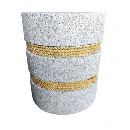 CORDA SIDE TABLE CEMENT ΦΥΣΙΚΟ 35.5x35.5x42.5 04-1219